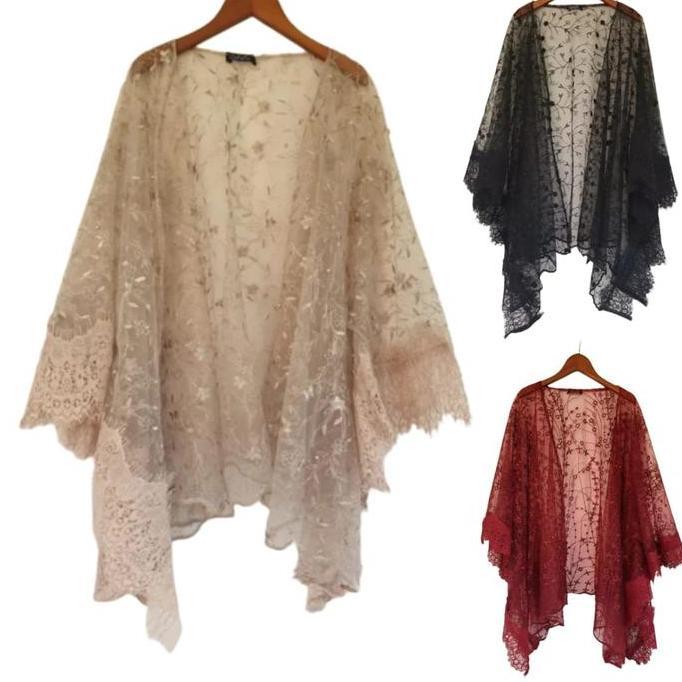 CARDIGAN  BROKAT OUTER KEBAYA BROKAT KARDIGAN MOTIF Kondangan Muslim