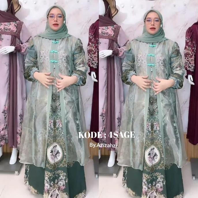 AGITTA GAMIS CERUTY OUTER ORGANZA PLUS HIJAB SEGI 4