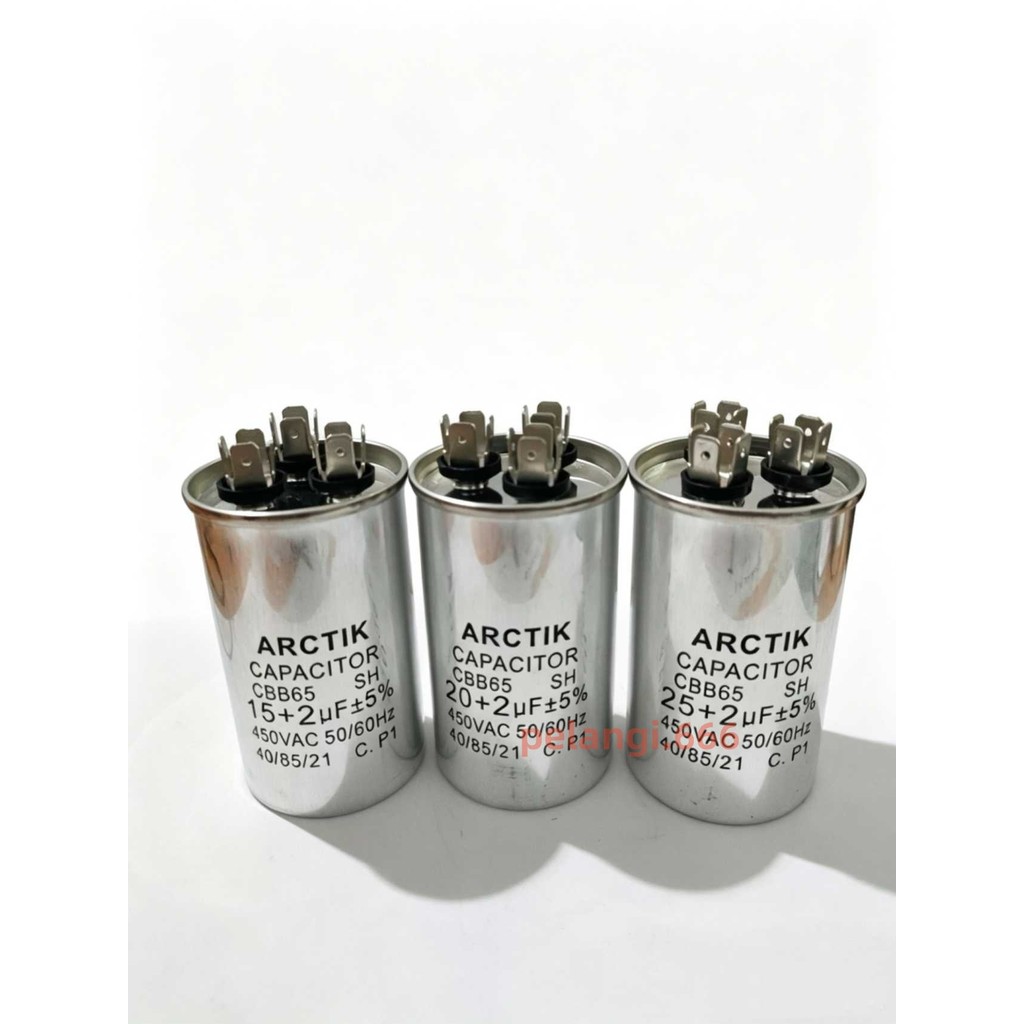 (4) Kapasitor AC 3 Kaki CBB65 15+2/20+2/25+2/30+2/35+2/40+2/45+2 UF /Capasitor