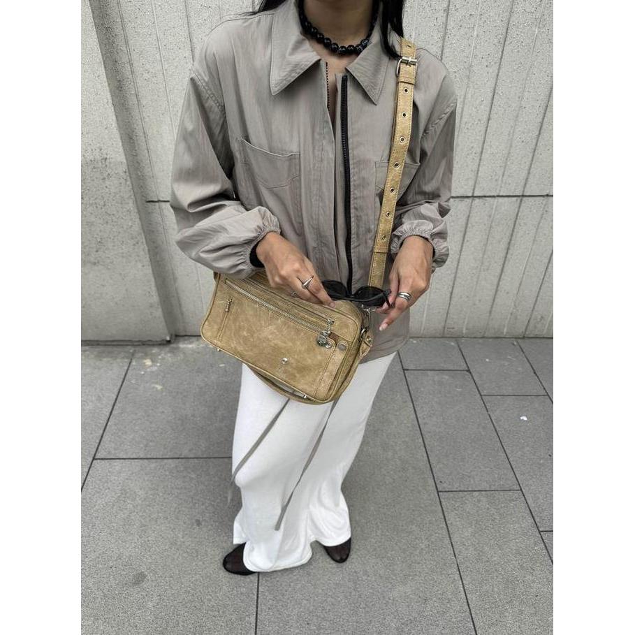 Promo Khk Ps 025 - Mini Pistons Scipaprock Shoulder Sling Bag Khaki Synthetic Leather