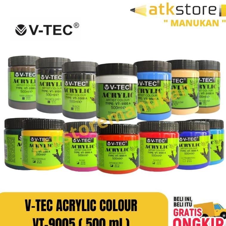 V Tec Cat Akrilik 500 Ml Acrylic Paint Colour Vt-9500 A Vt-9500A