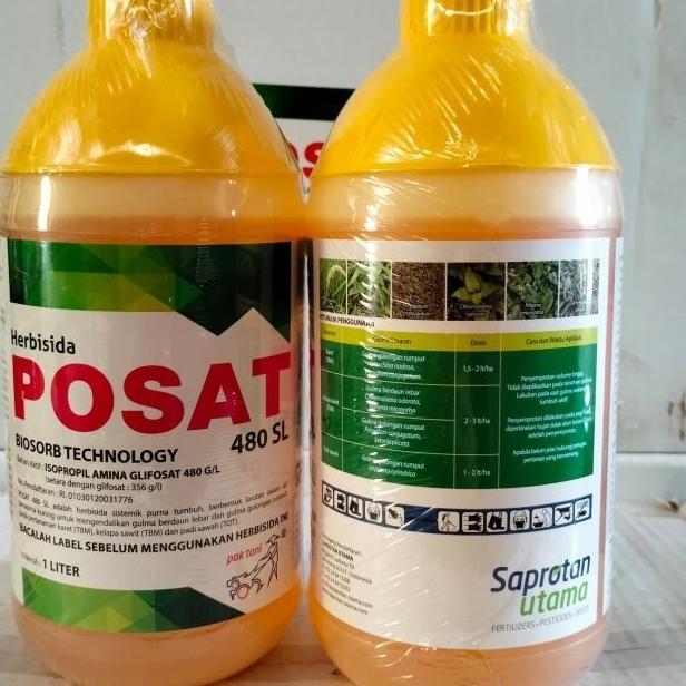 Obat Rumput Herbisida Posat 480 Sl 1 Liter Pembasmi Rumput Tuntas Sampai Akar