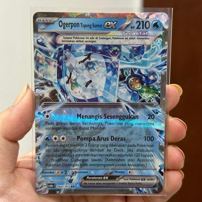 Kartu Pokemon Indonesia - Topeng Transfigurasi - Ogerpon Topeng Sumur EX RR 064/167