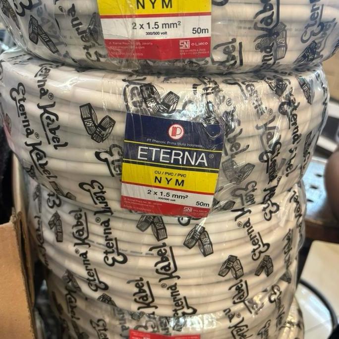 Promo Kabel Eterna 2X1.5Mm / Eterna 2 X 1.5 Mm (1 Roll=50Meter) Nym 2X1,5Mm Eterna
