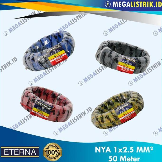 Promo Eterna Nya 1 X 2.5 Mm ( Rol 50M ) / Kabel Listrik Kawat 2.5Mm ( 50 Meter )