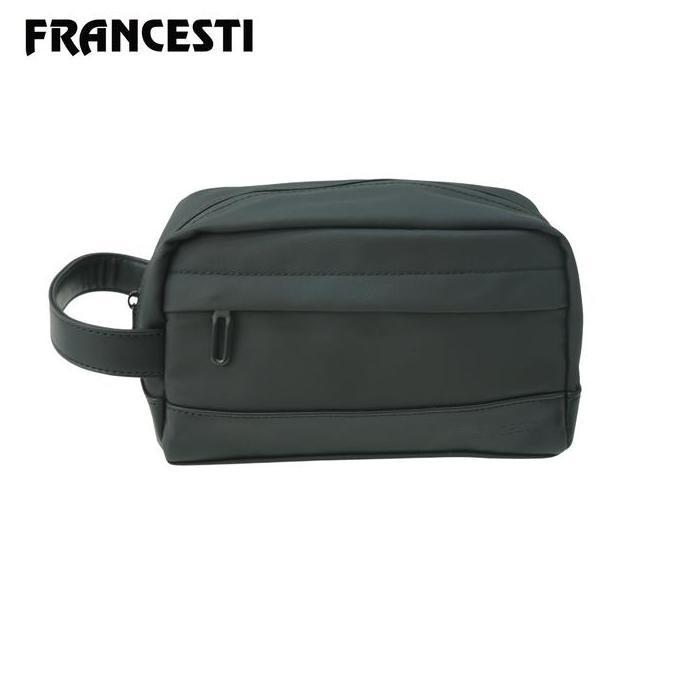 Murah Francesti Clutch Bag Pria Kanvas 9510 Black Hitam Canvas