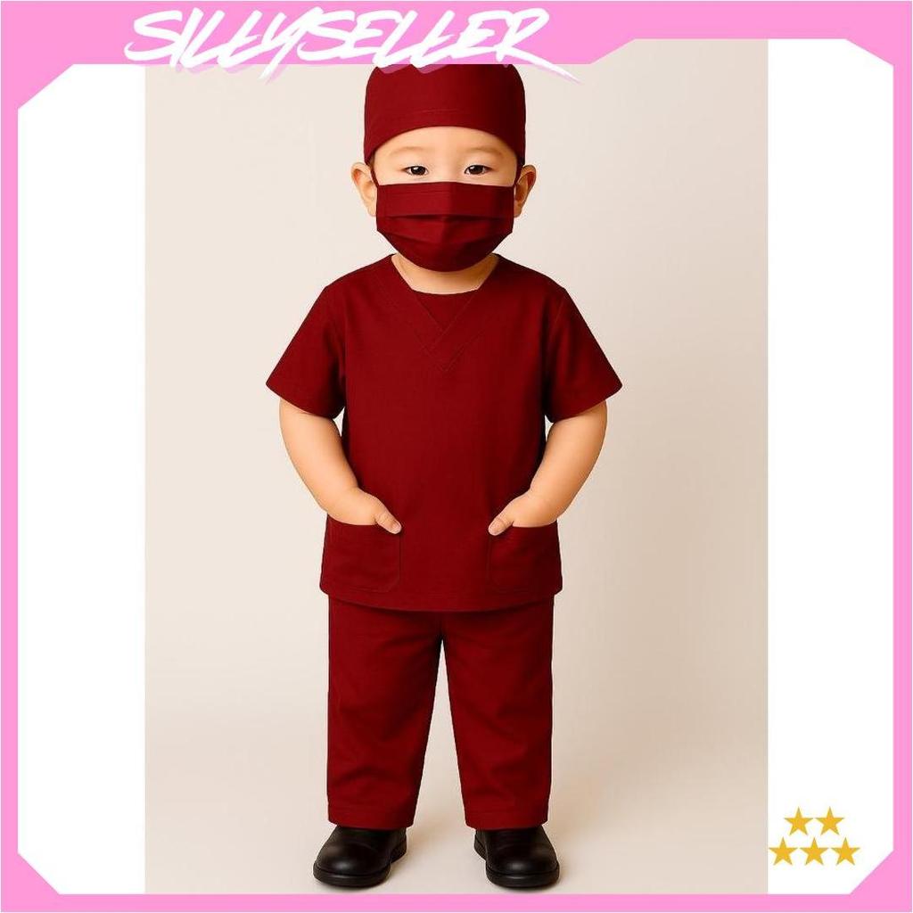 KIDZONE.ID - Baju Profesi Anak Dokter bedah Seragam scrub dokter untuk anak SCRUB KIDS KZ Terbaru