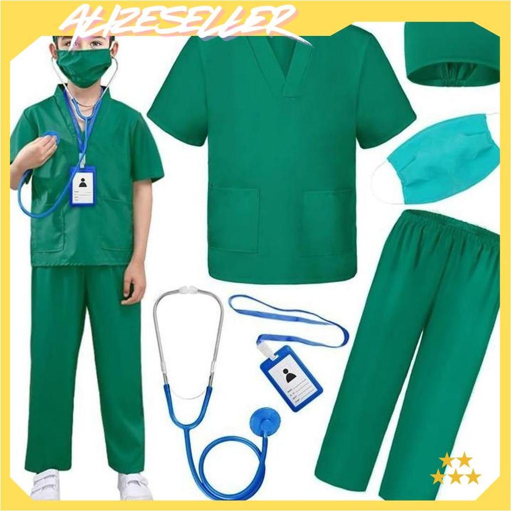 KIDZONE.ID - Baju Profesi Anak Dokter bedah Seragam scrub dokter untuk anak SCRUB KIDS KZPromo
