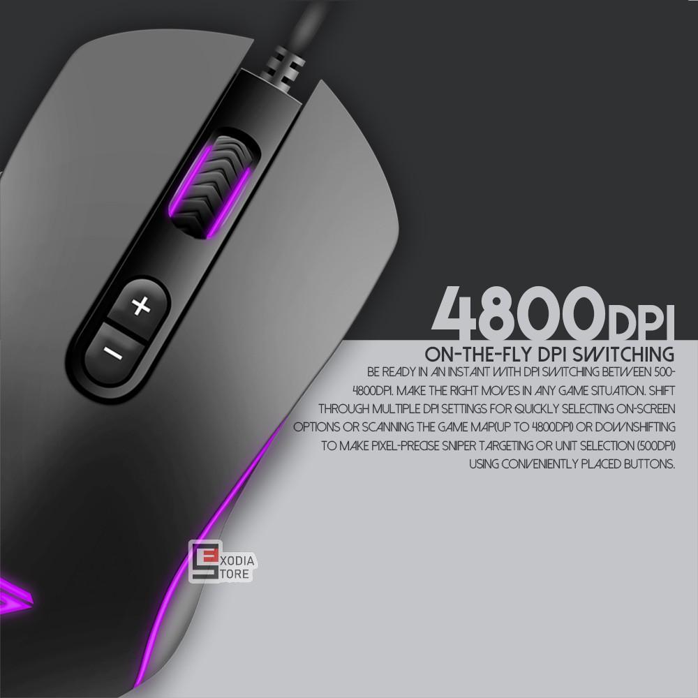 Fantech Thor X9 Gaming Mouse Macro Pb Original Rgb 4800 Dpi 7D Programmable & Kanata Vx9 600 Dpi 7 L