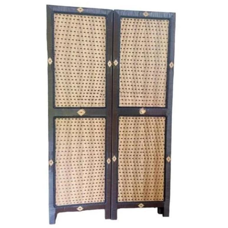 Sketsel Ruangan Rotan Sintetis 2 Pintu Tinggi 170 Cm