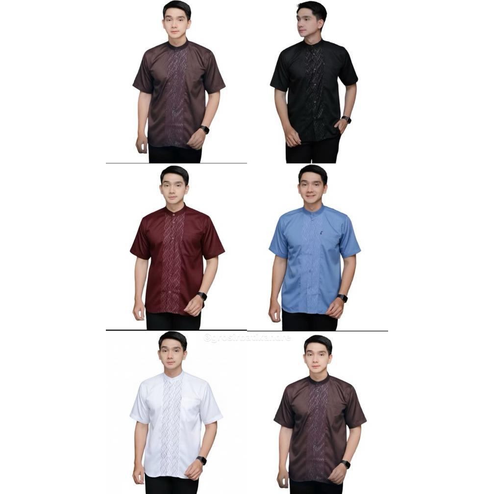 PREMIUM BAJU KOKO PRIA DEWASA LENGAN PENDEK //BAJU KOKO DEWASA MODEL EMBOS TERBARU // BAJU KOKO MUSL