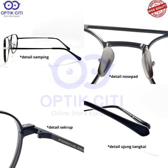 Frame Kacamata Pria Aviator Porsche Design TL 9022 Titanium Original [terbaik]