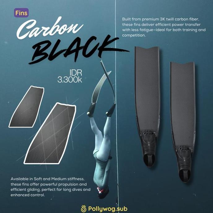 Pollywog Long Fins Pure Carbon
