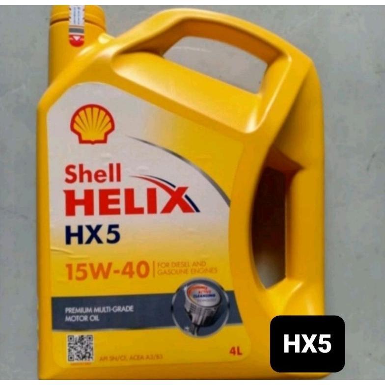 NEW Oli Mesin Mobil Shell Helix HX5 4LITER Oli Shell Helix Hx 5 [terbaik][terlaris]