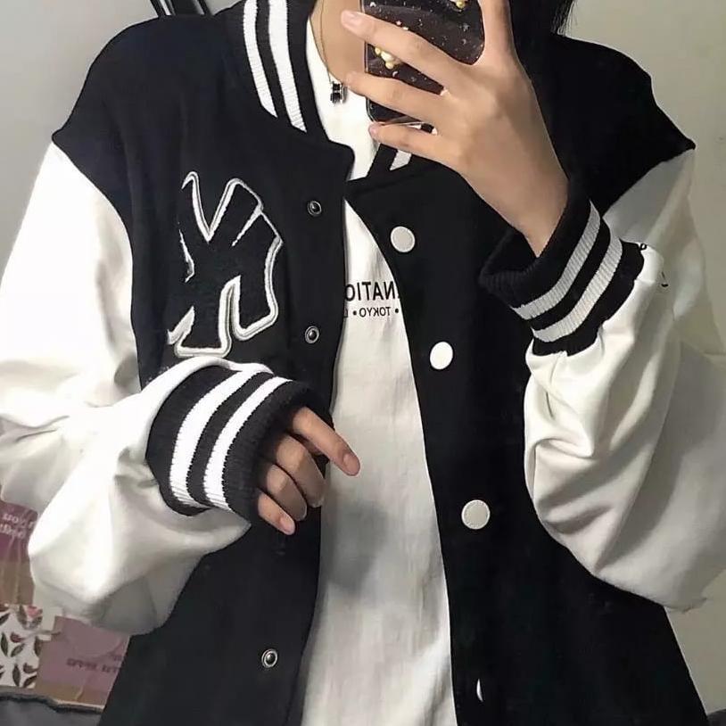 Free Ongkir Jaket Baseball Varsity Oversize - Ny 1903 Baseball - Korean Jacket Sporty