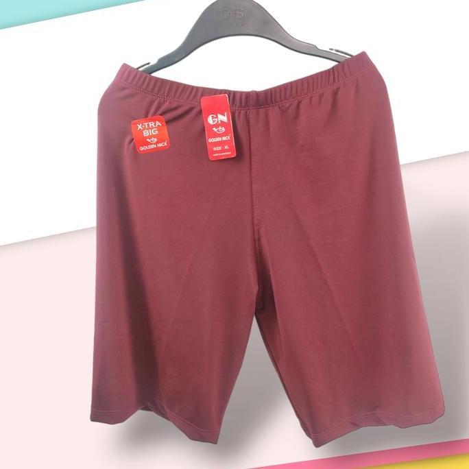 K364 (3Pcs) Golden Nick Short Pants Jumbo Wanita Dewasa dan Remaja, Celana Short, Legging Pendek Siz