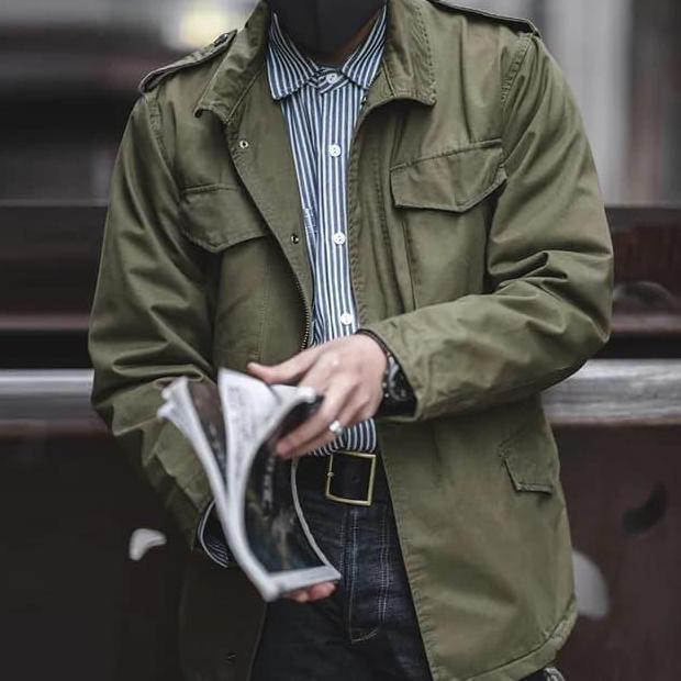 SALE F1F Jaket Parka Pria Keren M65 Jaket Militer Semi Formal Keren Army jacket Katun nyaman SALE