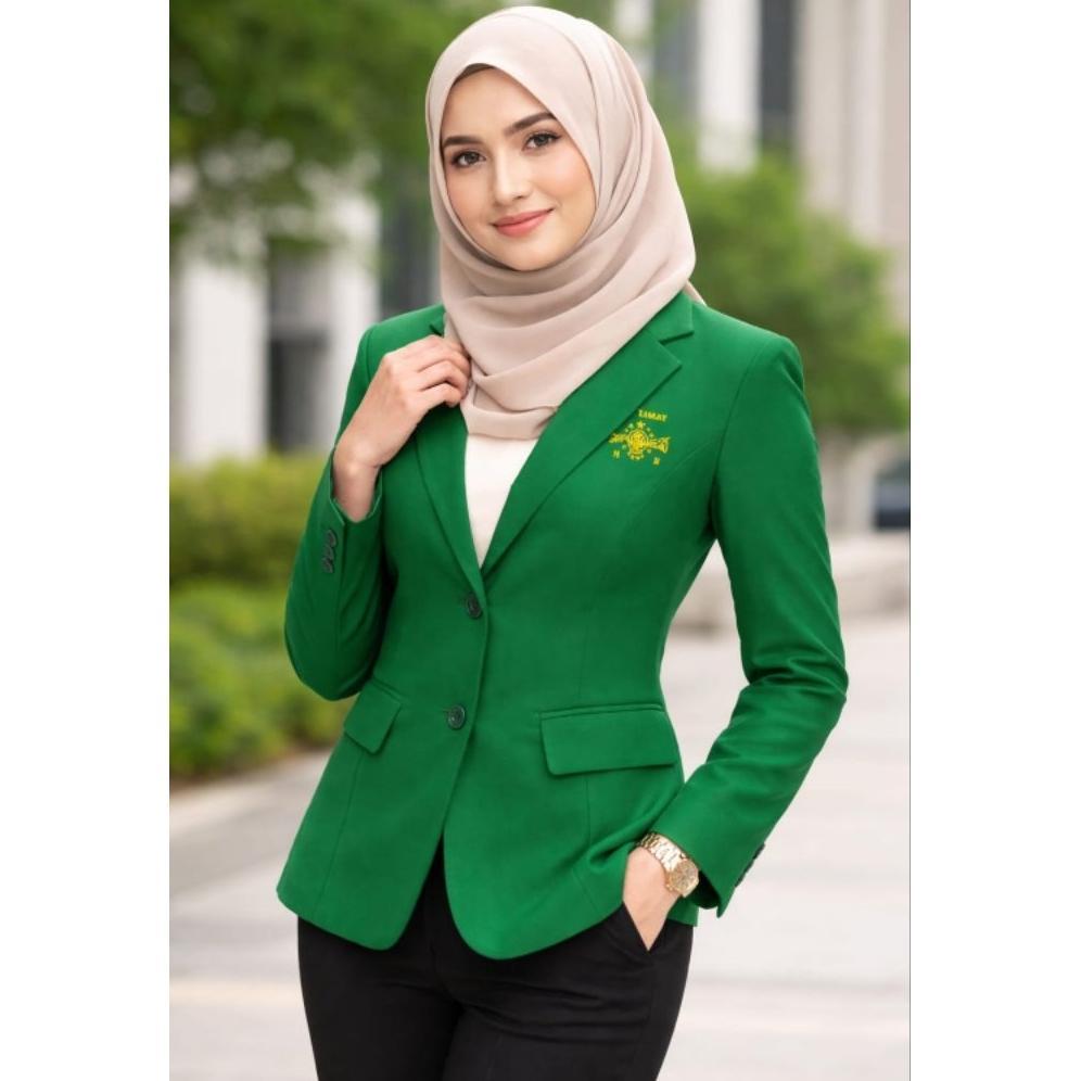 Free Ongkir Blazer Muslimat Nu Jas Wanita Logo Bordir Langsung