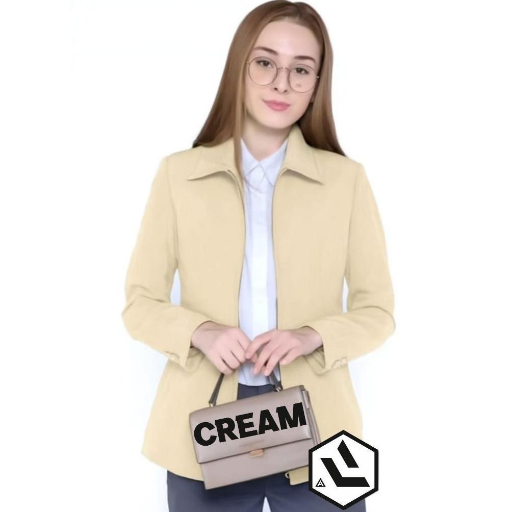 Diskon Jaket Wanita Semi Jas Blezer Jaket Formal Kerja Kantor Wanita M-6Xl  Jasket Blazer Semi Jas W