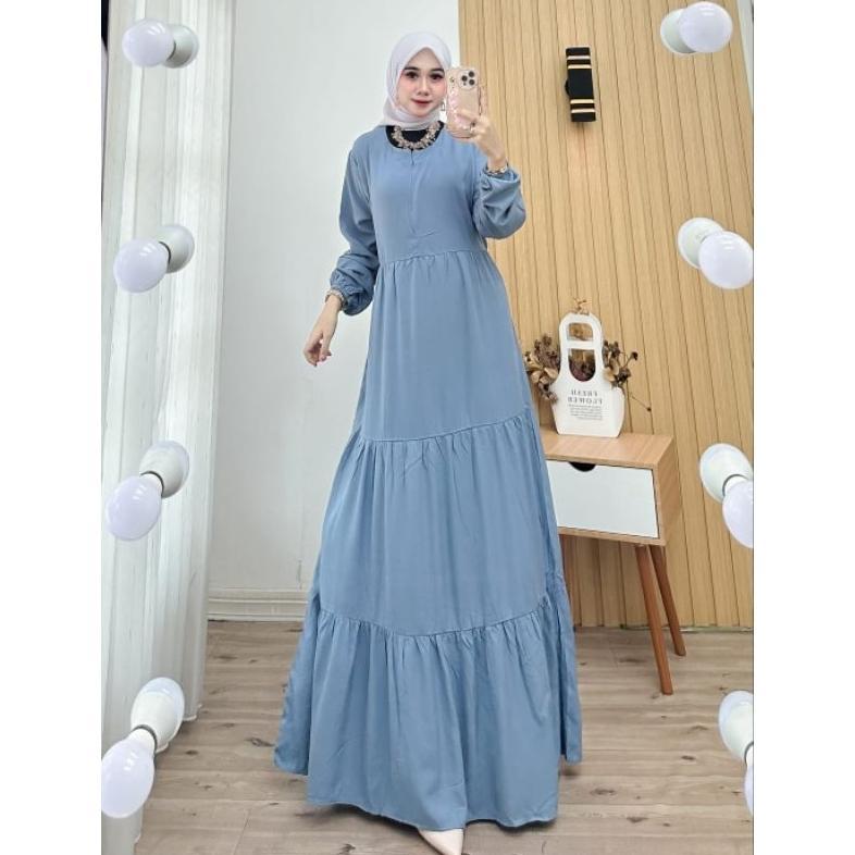 Disc Najwa Gamis Terbaru Jumbo Ld 120 / Gamis Rayon Premium / Gamis Polos