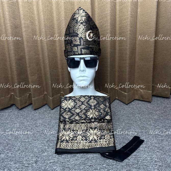 Warungbu_asri - NCH COLLECTION Setelan Tanjak Has Minang Motif Terbaru Pria Dewasa & Anak-Anak