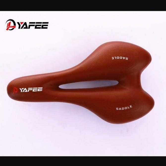 cv.permana / Sadel sepeda YAFEE empuk GEL mtb fixie lipat cokelat saddle coklat vintage retro gell j