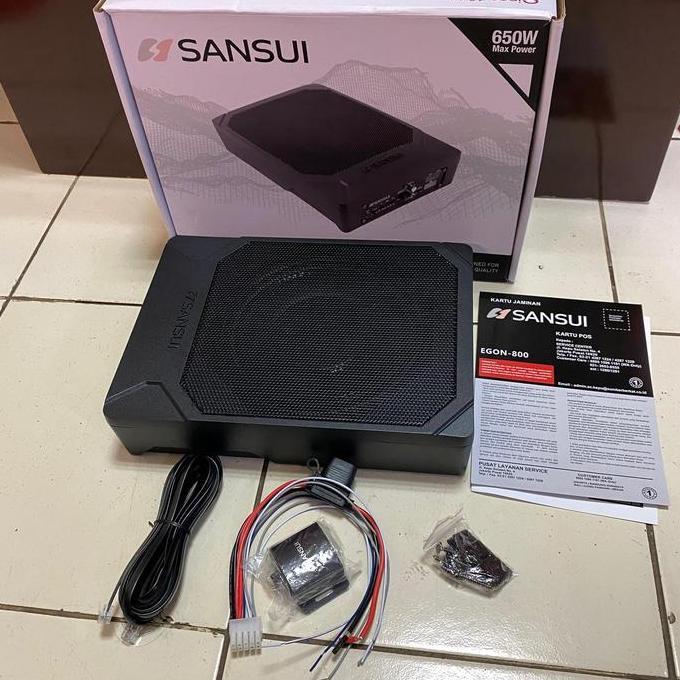 Termurah Subwoofer Kolong Aktif 8 Inch Sansui Egon-800 / Sub Kolong Mobil Sansui