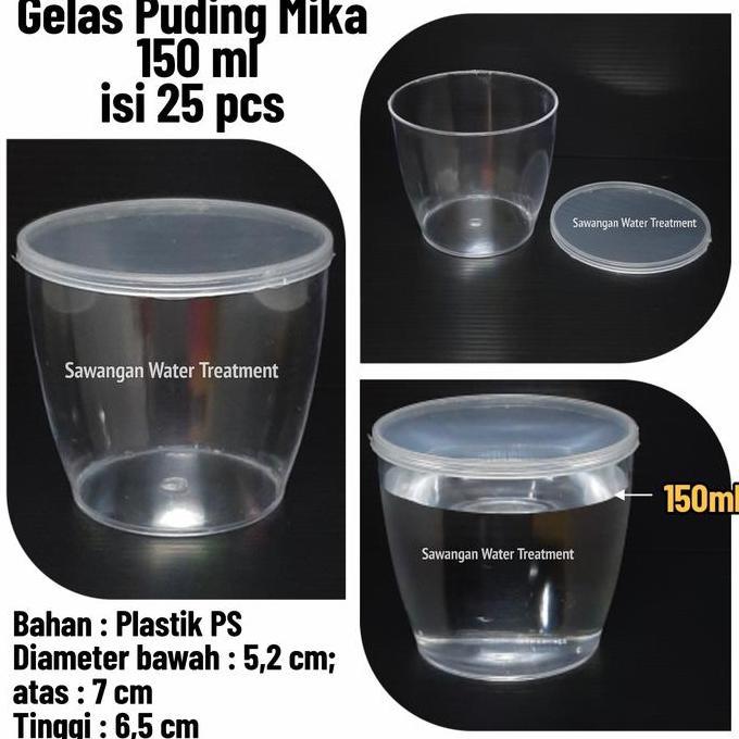 Gelas Puding Mika 150ml / cup puding 150ml mika / Cup 150ml GOJEK GRAB Diskon
