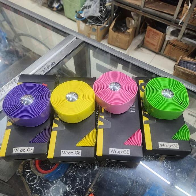 VELO Wrap GE Bar Tape Eva Handlebar Tape Velo Warna Ungu Pink Hijau Kuning Bartape Velo Wrap-GE Warn