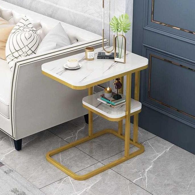 Coffee Table Aesthetic Minimalis European Style Meja Sofa Side Table