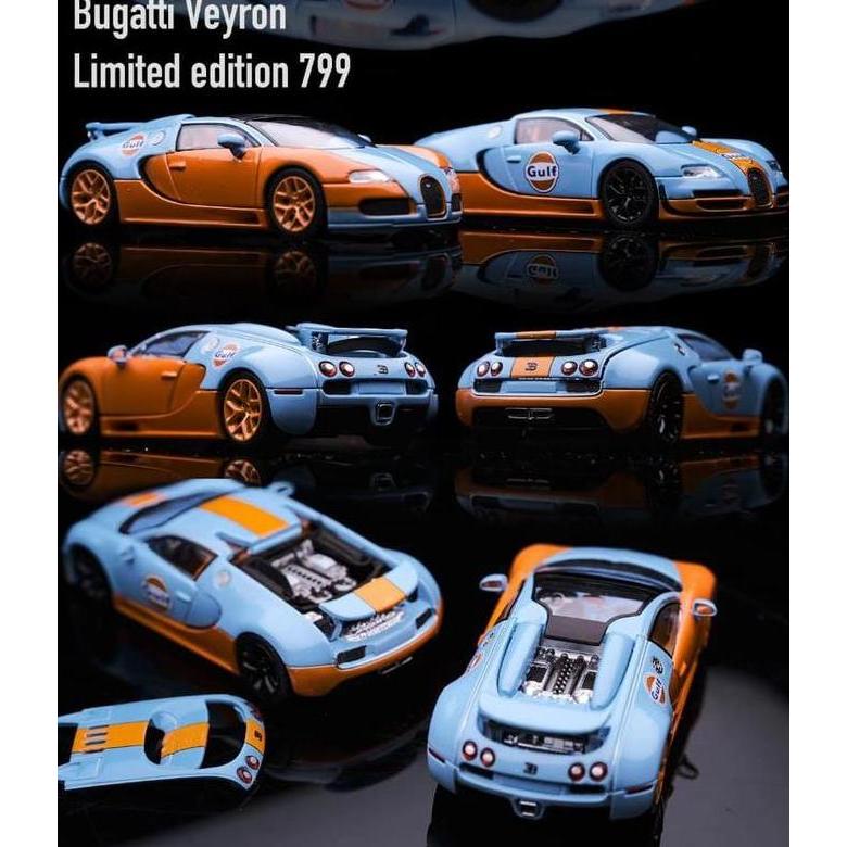 MORTAL 1/64 BUGATTI VEYRON GULF ORANGE RIMS VELG AS2123