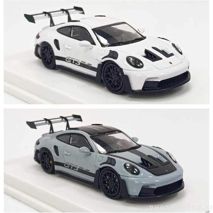 SOLO 1/64 PORSCHE 992 GT3 RS WHITE CEMENT GREY DIECAST AS2123