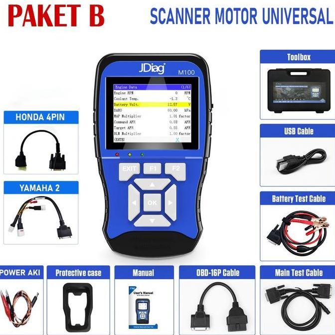 Scanner Motor JDiag Universal Diagnostik Scan Tool Motor Injeksi New