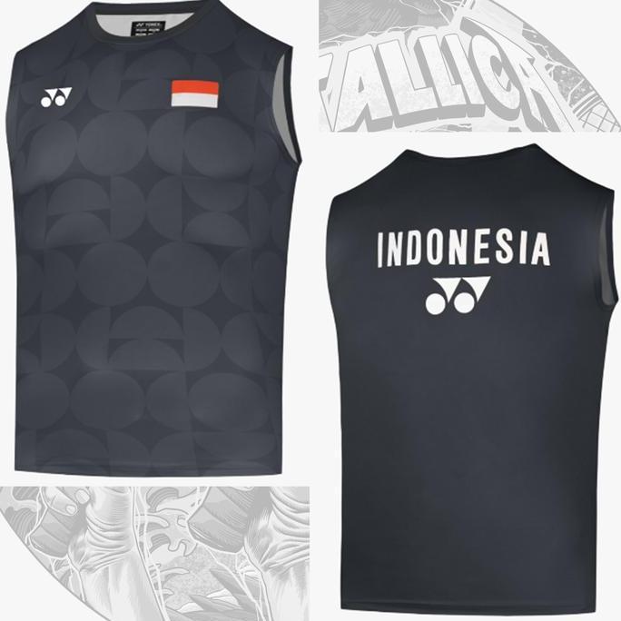 Baju / Kaos / Jersey Badminton Yonex Sleeveless Yob26024Ex Black / Jersey Lengan Buntung Yonex Malay