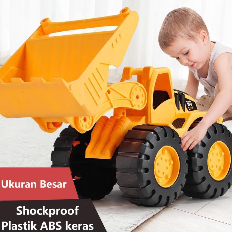 DISKON FUNTOY BESAR TRUK MAINAN TEKNIK  DUMP TRUCK  TRUK MAINAN BULLDOZER EXCAVATOR TRAKTOR MOBIL MA