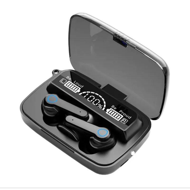 Tws M19 Headset Bluetooth Wireless Tws Gaming V5.1 - Earphone Bluetooth Wireless + Powerbank 3500 Ma