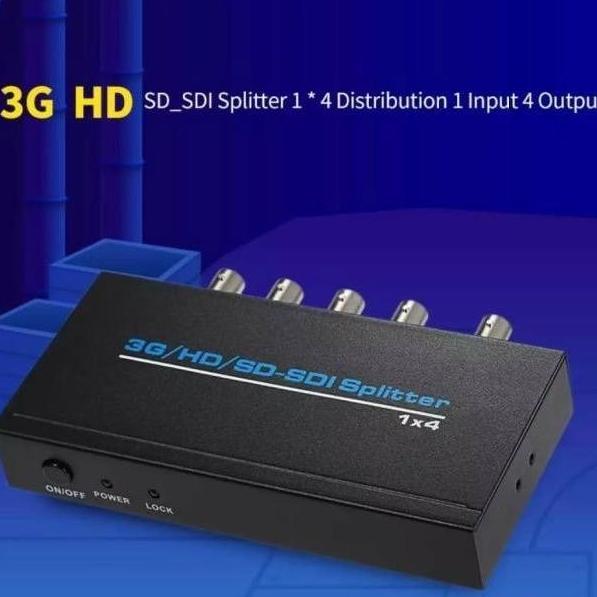 TERBARU - SDI splitter/Distributor 4 output / 4port - Support SD/HD/3G-SDI / SDI SPLITER 4port ,  1 