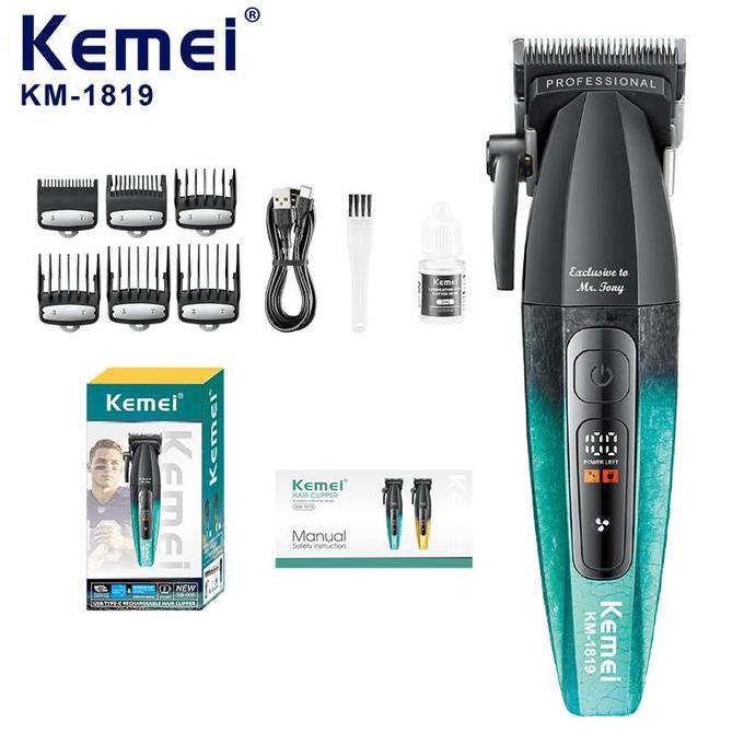 CODKemei KM-1819 Alat Cukur Rambut Elektrik Hair 8500RPM Clipper Rambut Alat Pencukur Kumis Jenggot 