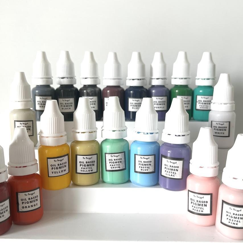 Paket Lengkap Banget 19Pcs Pigmen Resin Cat Warna Oil Based Pigment Pewarna Resin Solid Cat Minyak O