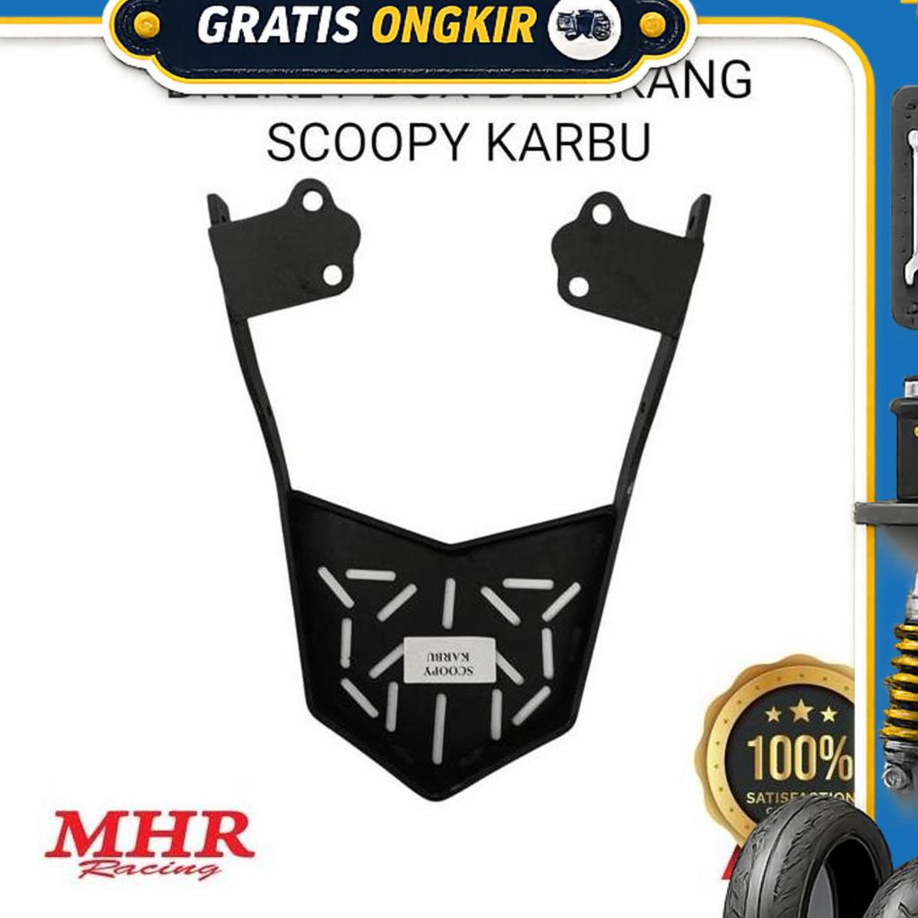 Breket Box Scoopy Karbu Mhr Racing Dudukan Bagasi Belakang Motor
