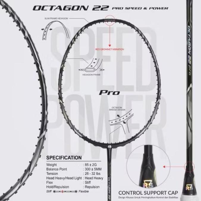 Raket Badminton Rs Reinforce Speed Octagon 22 Pro Bulutangkis