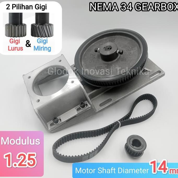 GEARBOX GEAR BOX RACK PINION CNC NEMA 34 MOTOR STEPPER