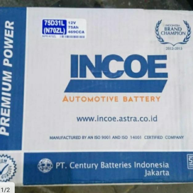 Aki Mobil Truk Incoe N70Zl Motorcycle Original Dan Terpercaya
