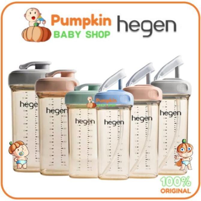 moqeelcuan / Hegen Drinking Bottle PPSU 330ml / HEGEN Straw Cup 330ml Diskon