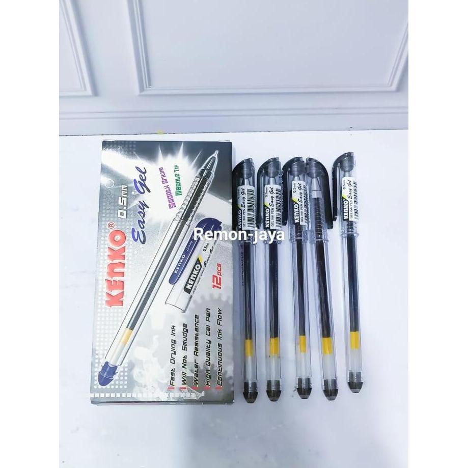 PROMO / Pen Gel Kenko Easy Gel 0.5mm/ Pen Gel Cair 0.5mm/ Pen Cair Kenko 0.5mm ISI 3/6/12 PCS