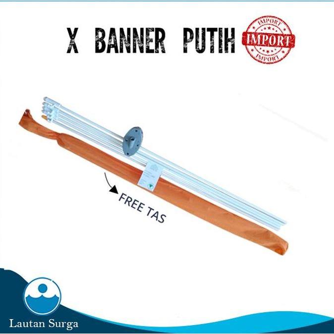 Gotogo- X Banner Spanduk Stand X Banner 160X60 Cm Standing Banner Stand Banner