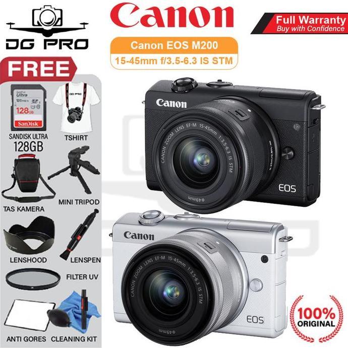 CANON EOS M200 KIT 15-45MM HARGA PROMO - KAMERA CANON MIRRORLESS