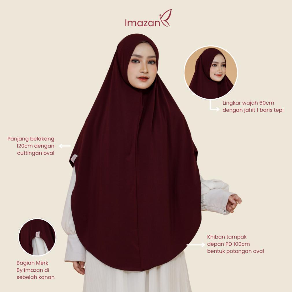 PROMO IMAZAN Hijab Bergo Jersey Korea Non Pet Khimar Syari Haura Series Jilbab Instan Syari Ukuran S