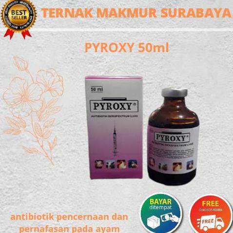 PYROXY 50ml - antibiotik pernafasan dan pencernaan pada ayam