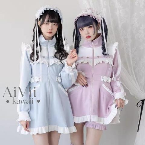 3DEBOZZSKA - AIVIIJAKET JERSEY JIRAI MAID DRESS PASTEL SERIES KAWAII TENSHI KEI